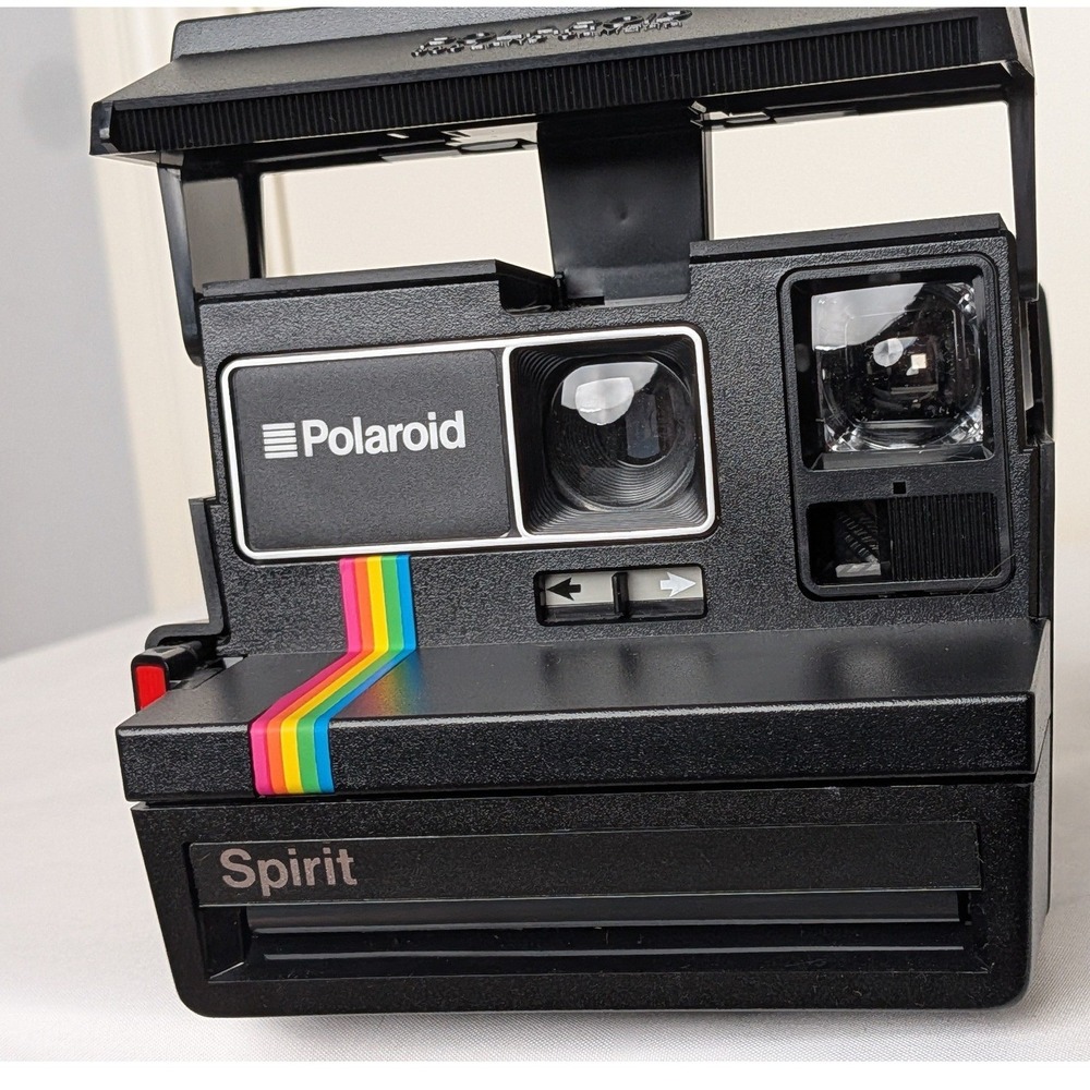 Polaroid OneStep 600 Instant Film Camera Black Rainbow Vintage 80s OS600 WORKING - Picture 3 of 11